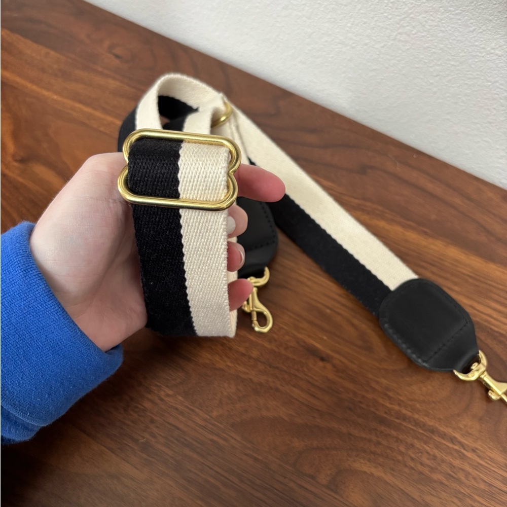 Clare V. NEW Black and Cream Bag Strap